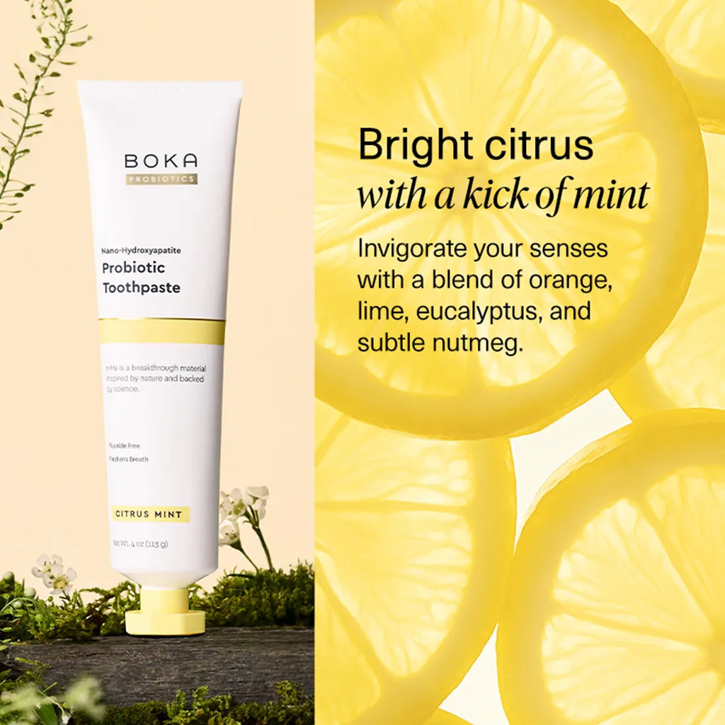 Citrus Mint Probiotic Nano-hydroxyapatite Toothpaste