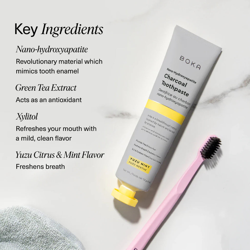 Charcoal Yuzu Mint Nano-hydroxyapatite Toothpaste