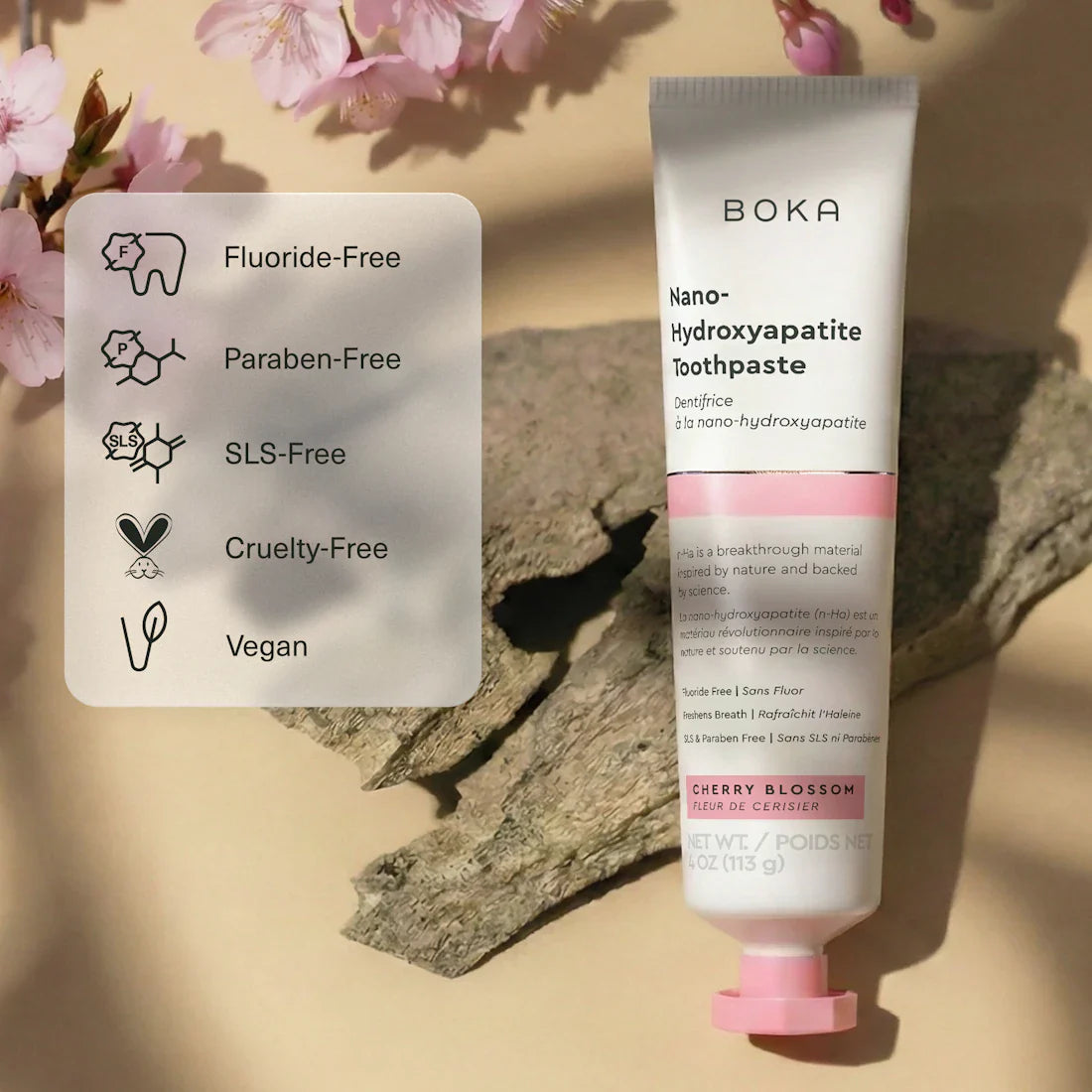 Cherry Blossom Mint-Free Nano-hydroxyapatite Toothpaste